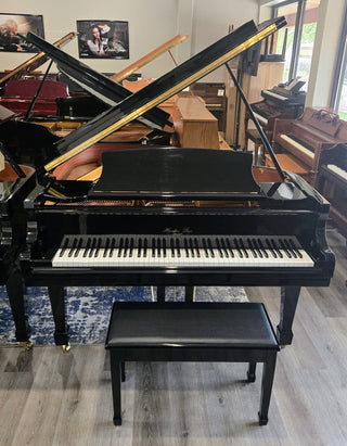 Hazleton Bros. Polished Ebony Baby Grand Piano - St George