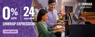 Yamaha Piano Sale promo with 0% APR for 24 months