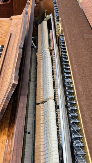 (SOLD) American-Made Yamaha Oak Decorator Console Piano - St George