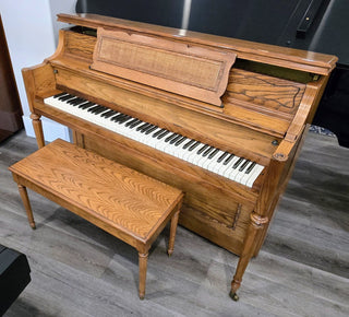 (SOLD) American-Made Yamaha Oak Decorator Console Piano - St George