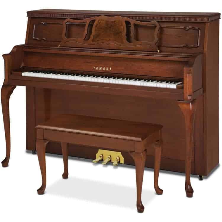 Yamaha P660 Queen Anne Brown Cherry Upright Piano